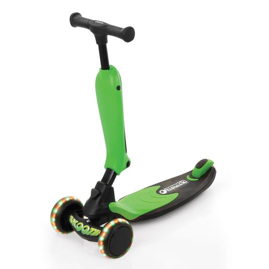 Hauck Laufrad Skootie - Rutscher und Scooter für Kinder von 1-5 Jahre (LED Lichter & Fußbremse) - Neon Grün