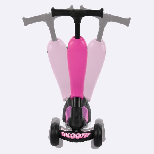Hauck Laufrad Skootie - Rutscher und Scooter für Kinder von 1-5 Jahre (LED Lichter & Fußbremse) - Neon Pink