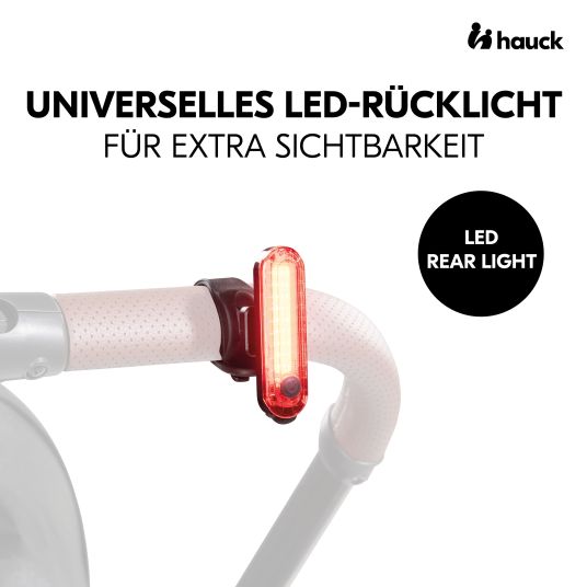 Hauck LED-Leuchte für Kinderwagen & Buggy - inkl. Halterung (aufladbar, 4 Leuchtmodi)