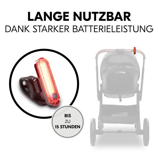 Hauck LED light for baby carriage & buggy - incl. holder (rechargeable, 4 light modes)