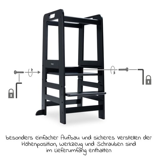 Hauck Learning tower / high chair for kitchen - Learn N Explore - Black