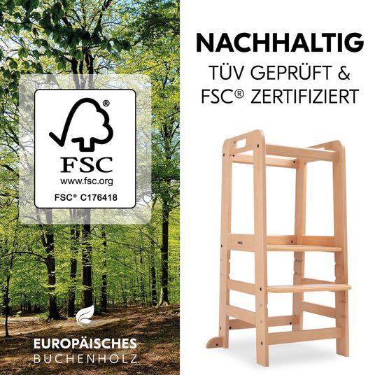Hauck Lernturm / Kinderstuhl für Küche - Learn N Explore - Natural