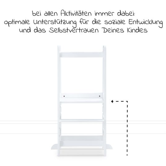 Hauck Lernturm / Kinderstuhl für Küche - Learn N Explore - White