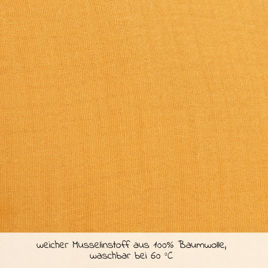 Hauck Musselin Multituch / Spucktuch / Mullwindel / Pucktuch Cuddle N Clean 3er Set 80 x 80 cm - Honey / Mint / Leo Natural