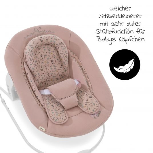 Hauck Neugeborenenaufsatz & Wippe für Alpha Hochstuhl Bouncer 2in1 - Disney - Bambi Rose