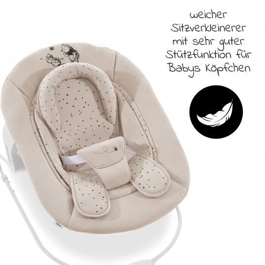 Hauck Neugeborenenaufsatz & Wippe für Alpha Hochstuhl Bouncer 2in1 - Disney - Winnie the Pooh Beige