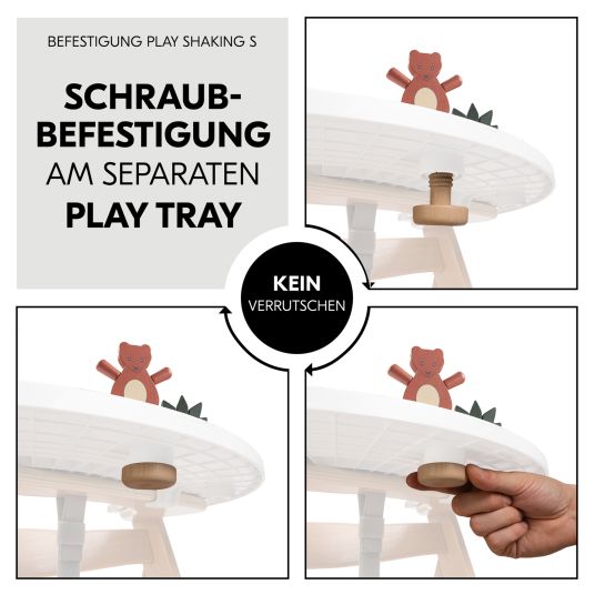 Hauck Play Tray Spiel Shaking Greif & Wackelspiel für Hochstuhl Alpha+, Beta+ & Arketa - Bear