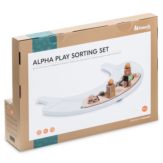 Hauck Play Tray Set Sorting (incl. base) - Sorting toy giraffe - for high chair Alpha & Beta