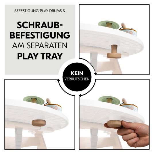 Hauck Play Tray Spiel Play Drums S - für Hochstuhl Alpha+, Beta+ & Arketa - Musikinstrumente