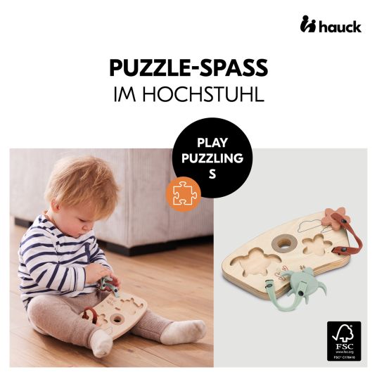 Hauck Play Tray game Play Puzzling S - for high chair Alpha+, Beta+ & Arketa - Turtle & Flower