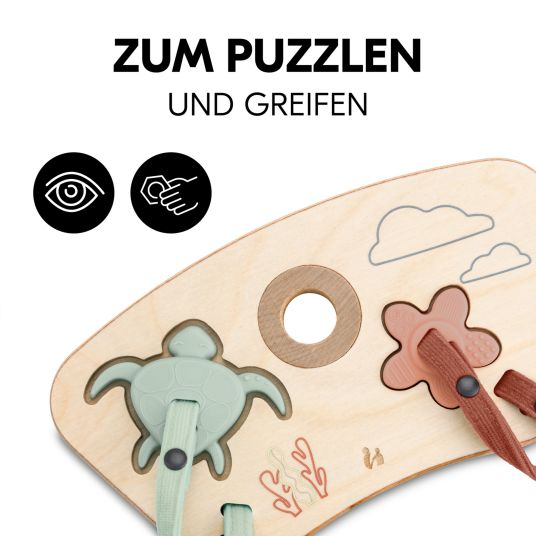 Hauck Play Tray Spiel Play Puzzling S - für Hochstuhl Alpha+, Beta+ & Arketa - Turtle & Flower