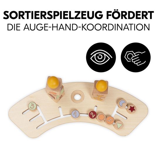 Hauck Play Tray Spiel Sorting - Sortier-Spielzeug Griaffe - für Hochstuhl Alpha & Beta