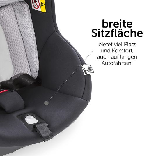 Hauck Reboard child seat iPro Kids incl. Isofix base iPro Base - i-Size (up to 4 years) incl. seat reducer - Lunar