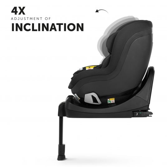 Hauck Reboard Kindersitz Select Kids - i-Size (bis 4 Jahre) inkl. Sitzverkleinerer und Liegeposition - Black