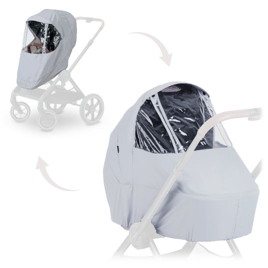 Hauck Regenschutz 2in1 für Buggy & Babywanne - Grey