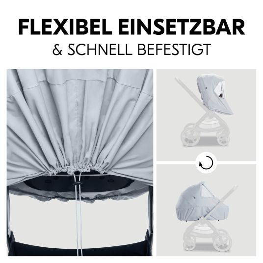 Hauck Regenschutz 2in1 für Buggy & Babywanne - Grey