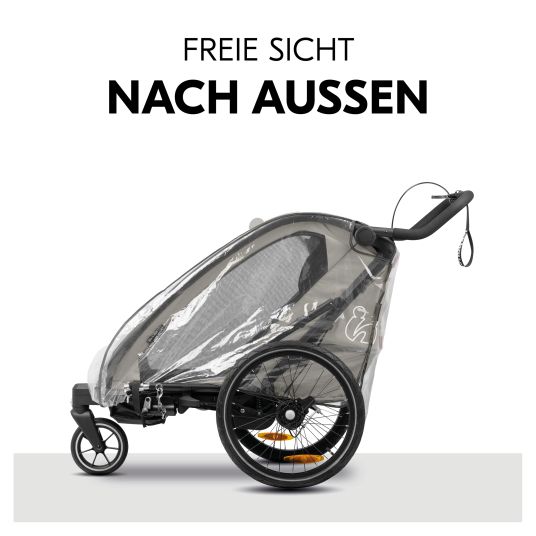 Hauck Regenschutz für Fahrradanhänger Bike N Walk Duo Raincover