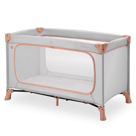 Hauck Dream N Play Plus travel cot (with side entry) - Dusty Cork