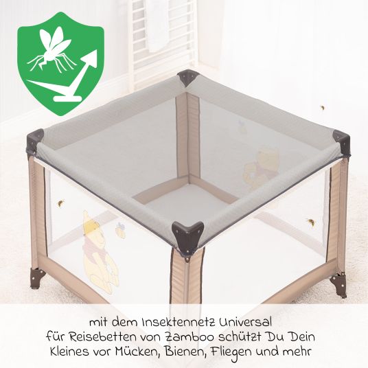 Hauck Reisebett & Laufgitter Sleep N Play SQ Set mit Komfort-Matratze + Insektenschutz + Buch "Gute Nacht im Meer" - Dark Blue