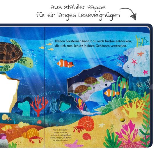 Hauck Reisebett & Laufgitter Sleep N Play SQ Set mit Komfort-Matratze + Insektenschutz + Buch "Gute Nacht im Meer" - Dark Blue