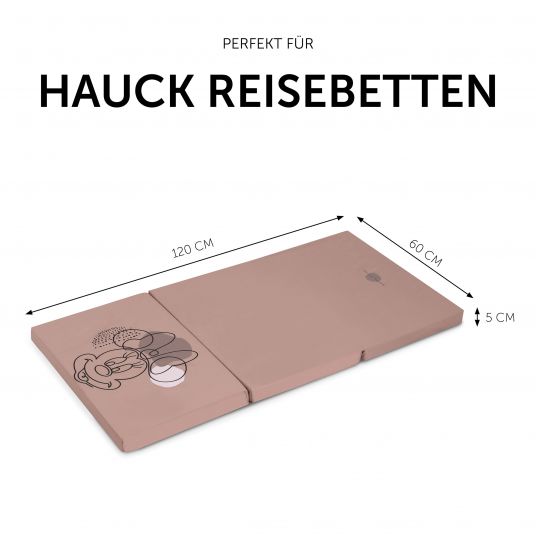 Hauck Reisebett-Matratze Sleeper 60 x 120 cm - Disney - Minnie Mouse Rose