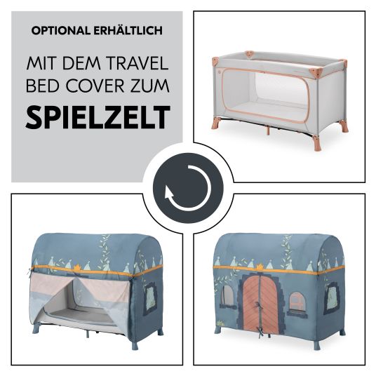 Hauck Reisebett Set Dream N Play Plus inkl. Alvi Reisebett-Matratze & Insektenschutz - Dusty Cork