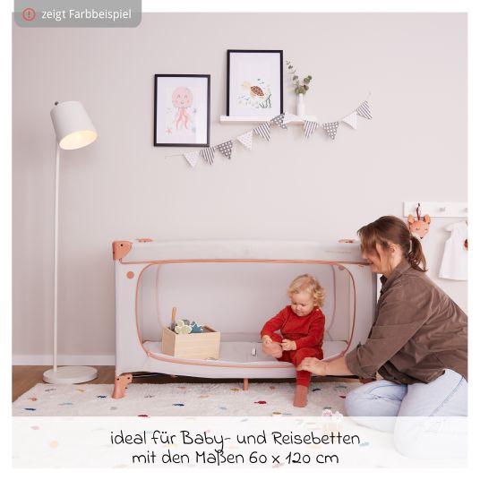 Hauck Reisebett Set Dream N Play Plus inkl. Alvi Reisebett-Matratze & Insektenschutz - Dusty Mint