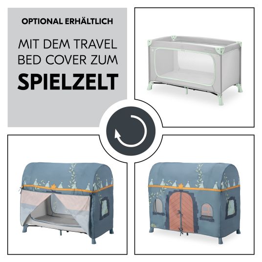 Hauck Reisebett Set Dream N Play Plus inkl. Alvi Reisebett-Matratze & Insektenschutz - Dusty Mint