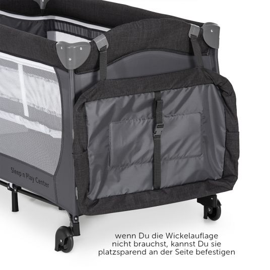 Hauck Travel cot set Sleep'n Play Center with mattress, changing mat, height adjustable - Little Hero