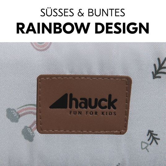 Hauck Reisebett Sleep'n Play Go Plus (mit Rollen und seitlichem Einstieg) - Rainbow
