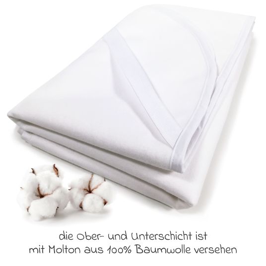 Hauck Reisebett XXL-Sparset - Dream`n Play inkl. Alvi Reisebett-Matratze + Wasserdichte Betteinlage + 2 Spannbettlaken + Insektenschutz - Waterblue