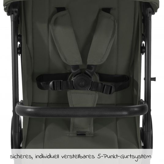 Hauck Reisebuggy & Sportwagen Travel N Care mit Liegefunktion, nur 6,8 kg (bis 22 kg belastbar) - Dark Olive