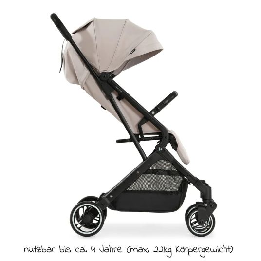 Hauck Travel buggy & pushchair Travel N Care with reclining function, only 6.8 kg (load capacity up to 22 kg) incl. Reboarder Pearl Pro 2 - Beige