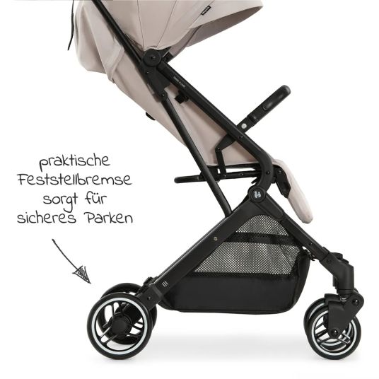 Hauck Travel buggy & pushchair Travel N Care with reclining function, only 6.8 kg (load capacity up to 22 kg) incl. Reboarder Pearl Pro 2 - Beige