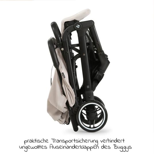 Hauck Travel buggy & pushchair Travel N Care with reclining function, only 6.8 kg (load capacity up to 22 kg) incl. Reboarder Pearl Pro 2 - Beige