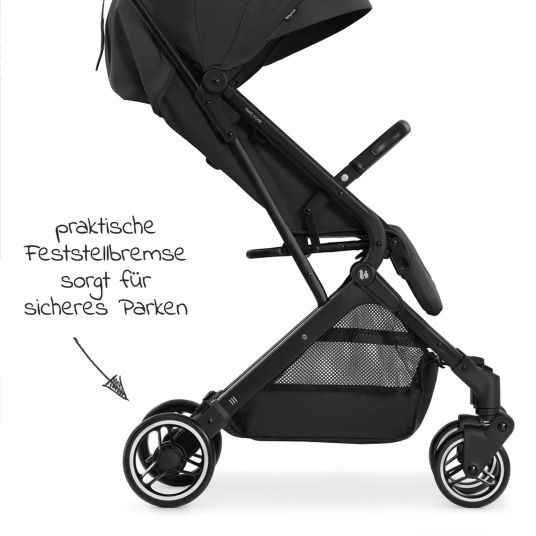 Hauck Reisebuggy & Sportwagen Travel N Care mit Liegefunktion, nur 6,8 kg (bis 22 kg belastbar) inkl. Reboarder Pearl Pro 2 - Black