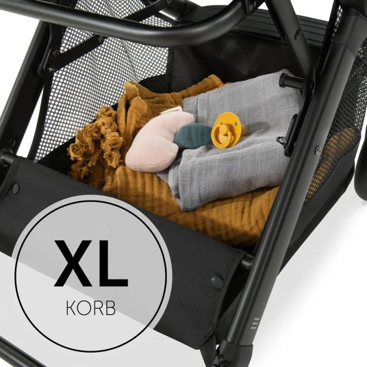 Hauck Travel buggy & pushchair Travel N Care with reclining function, only 6.8 kg (load capacity up to 22 kg) incl. Reboarder Pearl Pro 2 - Black