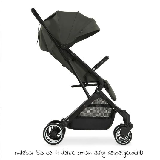 Hauck Travel buggy & pushchair Travel N Care with reclining function, only 6.8 kg (load capacity up to 22 kg) incl. Reboarder Pearl Pro 2 - Dark Olive