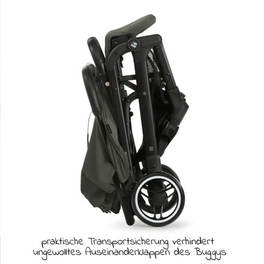 Hauck Reisebuggy & Sportwagen Travel N Care mit Liegefunktion, nur 6,8 kg (bis 22 kg belastbar) inkl. Reboarder Pearl Pro 2 - Dark Olive