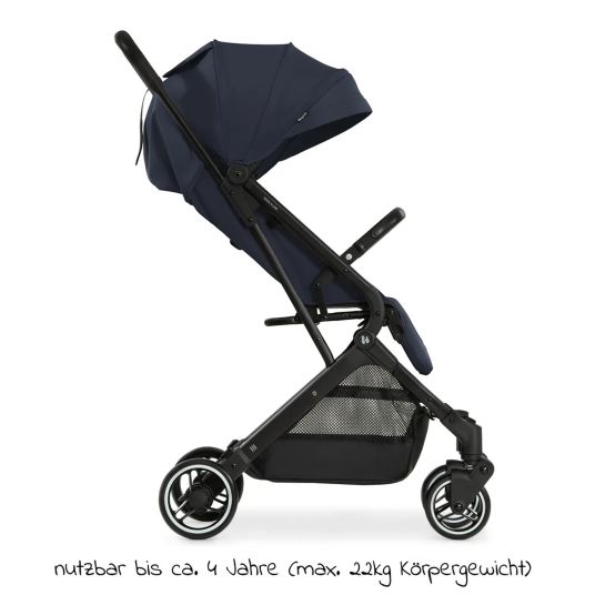 Hauck Travel buggy & pushchair Travel N Care with reclining function, only 6.8 kg (load capacity up to 22 kg) incl. Reboarder Pearl Pro 2 - Navy Blue