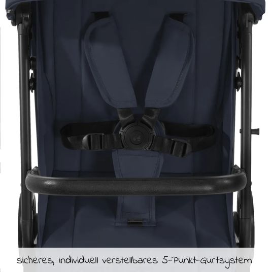 Hauck Travel buggy & pushchair Travel N Care with reclining function, only 6.8 kg (load capacity up to 22 kg) incl. Reboarder Pearl Pro 2 - Navy Blue