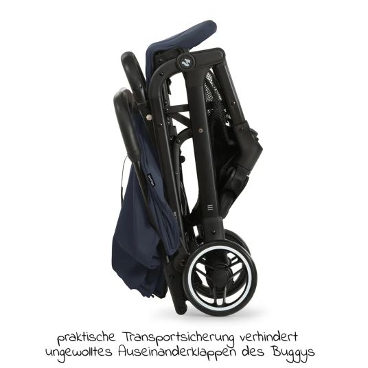 Hauck Passeggino da viaggio e passeggino Travel N Care con funzione reclinabile, solo 6,8 kg (capacità di carico fino a 22 kg) incluso Reboarder Pearl Pro 2 - Blu Navy