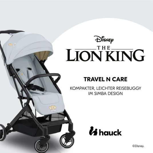 Hauck Travel buggy & pushchair Travel N Care with reclining function, only 6.8 kg (load capacity up to 22 kg) incl. Reboarder Pearl Pro 2 - Simba