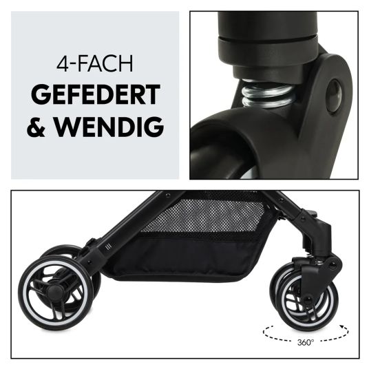 Hauck Reisebuggy & Sportwagen Travel N Care mit Liegefunktion, nur 6,8 kg (bis 22 kg belastbar) inkl. Reboarder Pearl Pro 2 - Simba