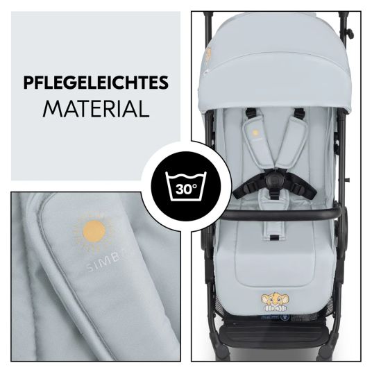 Hauck Reisebuggy & Sportwagen Travel N Care mit Liegefunktion, nur 6,8 kg (bis 22 kg belastbar) inkl. Reboarder Pearl Pro 2 - Simba