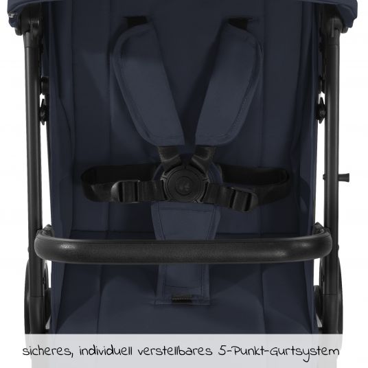 Hauck Travel buggy & stroller Travel N Care with lie-flat function, only 6.8 kg (can be loaded up to 22 kg) - Navy Blue