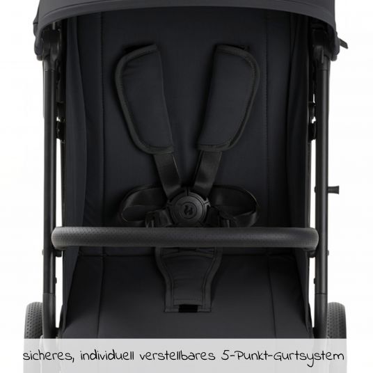 Hauck Travel buggy & stroller Travel N Care Plus with lie-flat function, only 7.2 kg (loadable up to 22kg) - Black