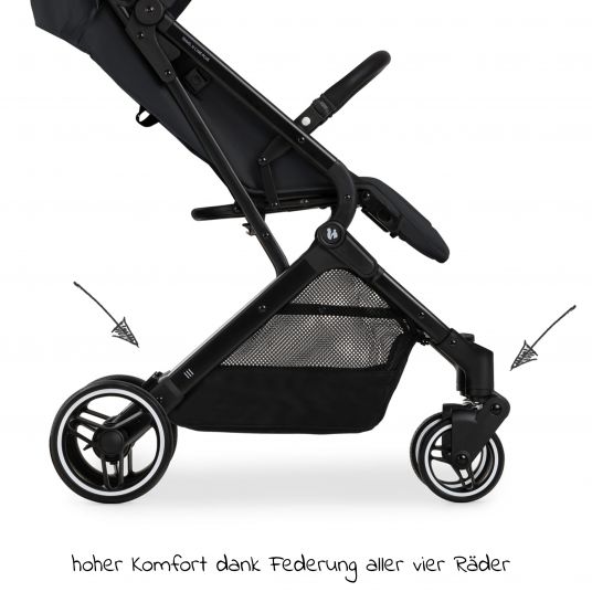 Hauck Travel buggy & stroller Travel N Care Plus with lie-flat function, only 7.2 kg (loadable up to 22kg) - Black
