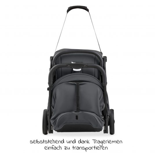 Hauck Reisebuggy & Sportwagen Travel N Care Plus mit Liegefunktion, nur 7,2 kg (bis 22kg belastbar) - Black