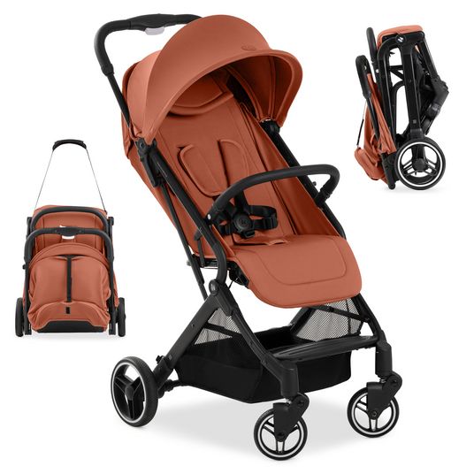 Hauck Travel buggy & pushchair Travel N Care Plus with reclining function, only 7.2 kg (load capacity up to 22 kg) - Cork